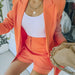 Color-Spring Summer Women Clothing One Button Long Sleeve Candy Color Blazer-Fancey Boutique