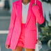 Color-Spring Summer Women Clothing One Button Long Sleeve Candy Color Blazer-Fancey Boutique