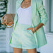 Color-Mint-Spring Summer Women Clothing One Button Long Sleeve Candy Color Blazer-Fancey Boutique