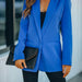 Color-Blue-Spring Summer Women Clothing One Button Long Sleeve Candy Color Blazer-Fancey Boutique