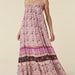 Color-Watermark Positioning Flower Long Suspender Dress-Fancey Boutique