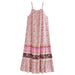 Color-Pink-Watermark Positioning Flower Long Suspender Dress-Fancey Boutique