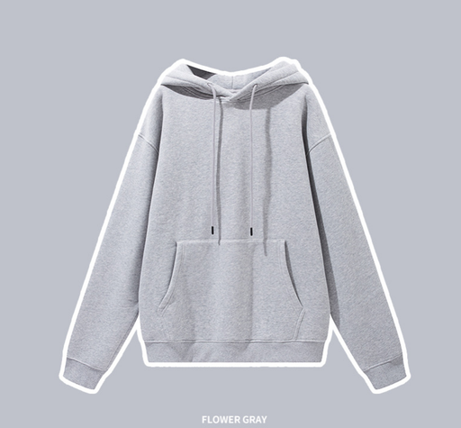 Color-Clothes-Flower Gray-Clothing Autumn Winter Brand Fleece Padded Hooded Solid Color Hoodie sets-Fancey Boutique
