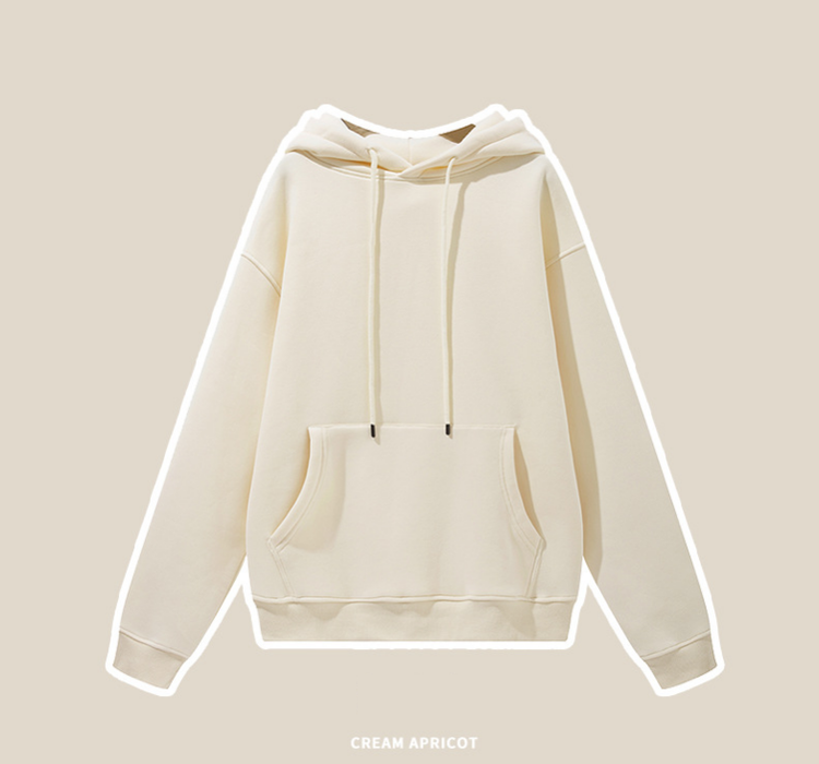Color-Clothes-Cream Apricot-Clothing Autumn Winter Brand Fleece Padded Hooded Solid Color Hoodie sets-Fancey Boutique