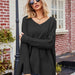 Color-Autumn Winter Women V Neck Knitwear Sexy Pullover-Fancey Boutique