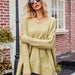Color-Autumn Winter Women V Neck Knitwear Sexy Pullover-Fancey Boutique