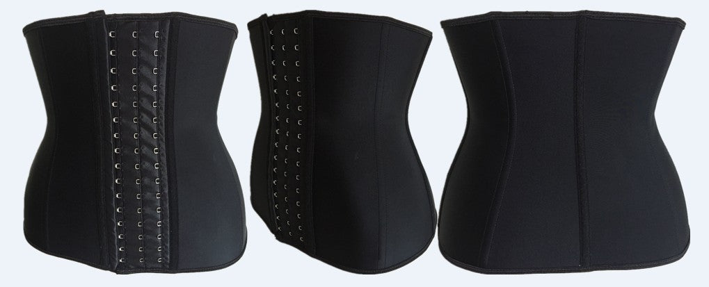 Color-Waist Trainer Belly Contracting Rubber Corset Three Layer Big Buckle Steel Rib Latex Body Shaping Latexcorset-Fancey Boutique