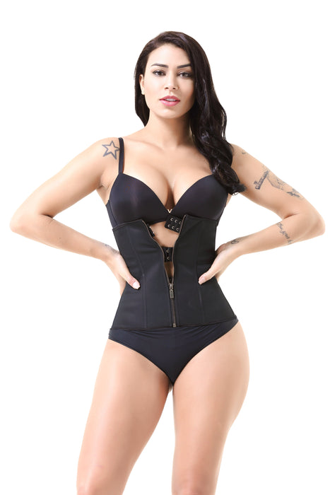 Color-Zipper Small Breasted Rubber Corset Belly Band Corset Women Postpartum Belly Band Corset-Fancey Boutique