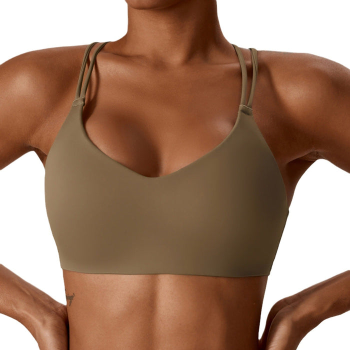 Color-Seamless Nude Feel Yoga Bra One Piece Shockproof Sports Underwear Quick Drying Fitness Sports Women-Fancey Boutique