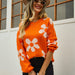 Color-Autumn Winter Women Printed Sweater Pullover Floral Plus Size Sweater Women-Fancey Boutique