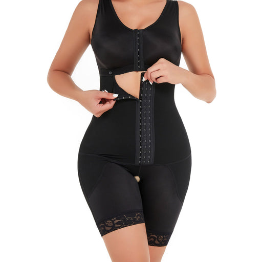 Color-Black-Women Thin Breasted One Piece Shaping Belly Trimming Hip Lift Body Shaping Corset-Fancey Boutique