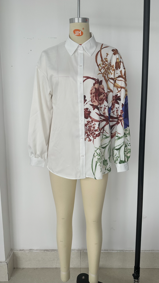 Color-Spring Autumn Vintage White Casual Shirt Women Stylish Shirt Niche Chic Top-Fancey Boutique