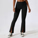 Color-Wide Leg Tight Nude Feel Yoga Pants Hip Lifting Bootcut Casual Sports Pants High Waist Flared Pants-Fancey Boutique