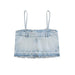 Color-Light Blue-Summer Women Clothing Effect Denim Short Top-Fancey Boutique