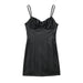 Color-Women Black Faux Leather Cami Dress-Fancey Boutique