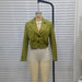 Color-Spring Autumn Short Green Blazer Goddess High Grade Casual Spring Small-Fancey Boutique