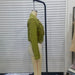 Color-Spring Autumn Short Green Blazer Goddess High Grade Casual Spring Small-Fancey Boutique