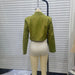 Color-Spring Autumn Short Green Blazer Goddess High Grade Casual Spring Small-Fancey Boutique