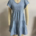 Color-Blue-Denim Dress Spring Summer Office Loose Denim Short Sleeve-Fancey Boutique
