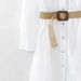 Color-Summer Women Clothes Elegant Slightly Mature with Belt Shirt Dress-Fancey Boutique