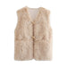 Color-Fall Women Clothing Artificial Fur Warm Vest-Fancey Boutique