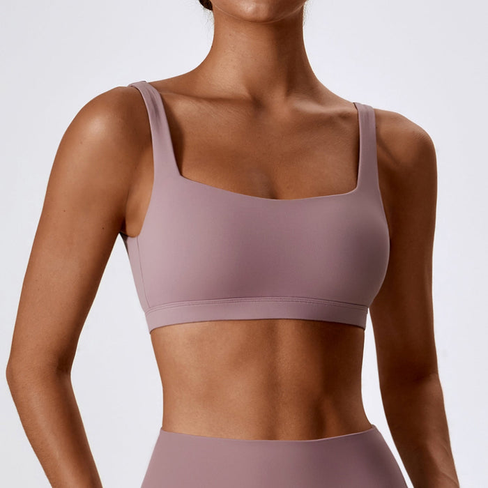 Color-Gathered Nude Feel Yoga Clothes Women Back Shaping Running Sports Fitness Vest Quick Drying Tight Yoga Bra-Fancey Boutique