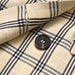 Color-Autumn Winter Double Breasted Plaid Cotton Tweed Slim Collar Office Cut Label Brown Small Blazers-Fancey Boutique