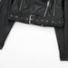 Color-Locomotive Personality Buckle Retro Lapels Faux Leather Coat Autumn Zipper Top Loose Short Jacket-Fancey Boutique