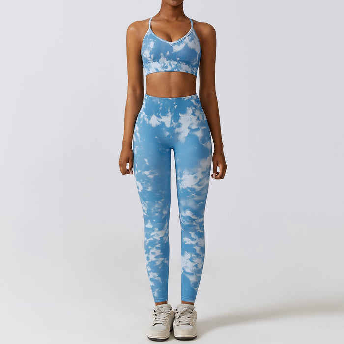 Color-Camouflage Printing Seamless Yoga Suit Quick Drying High Waist Running Fitness Tight Sports Suit-Fancey Boutique