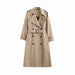 Color-Light Brown-Early Autumn Women Clothing Office Retro Classic Mid Length Trench Coat-Fancey Boutique