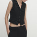 Color-Fall Women Clothing Office Office Lady Black Short Vest-Fancey Boutique