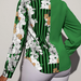 Color-Women Spring and Summer New Printed Stitching Long sleeved Shoulder Shirt Top-Fancey Boutique