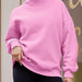 Color-Women Clothing Neckline Slit Loose Casual Half Turtleneck Brushed Hoody-Fancey Boutique