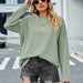 Color-Autumn Winter Women Clothing Solid Color Loose Bottoming Sweater Pullover Sweater-Fancey Boutique