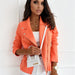 Color-nacarat-Women Solid Color Career Top Jacket-Fancey Boutique