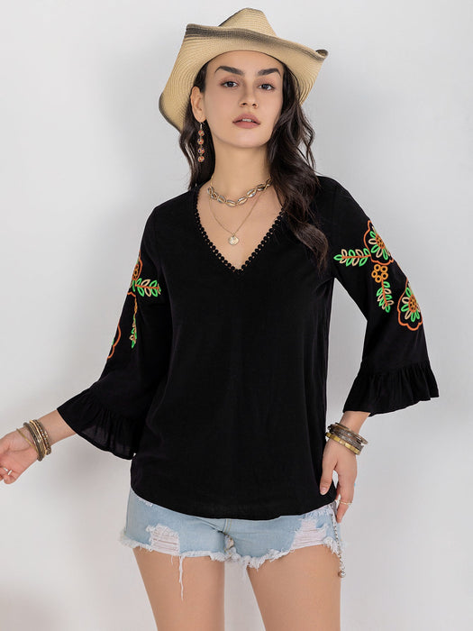 Color-Women Casual Slim Fit Mid Length Sleeve Autumn Shirt-Fancey Boutique