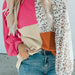 Color-Contrast Color Top Women Spring Autumn Leopard Print round Neck Long Sleeve Sweater Women-Fancey Boutique