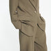 Color-Women Loose Fitting Straight Suit Jacket Lantern Pants-Fancey Boutique