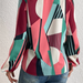 Color-Women New Spring and Autumn Elegant Geometric Print Long Sleeve Shirt-Fancey Boutique