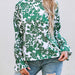 Color-Green-Women New Spring and Autumn Elegant Casual Shirt Printed Long Sleeve Shirt-Fancey Boutique