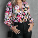 Color-Multi-1-Women New Spring and Autumn Flower Printed Lace Patchwork Long Sleeve Top-Fancey Boutique