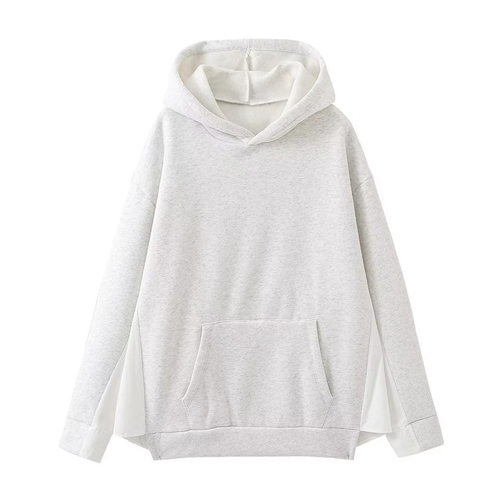 Color-Autumn Women Casual Solid Color Pocket Loose Hooded Mid Length Sweater-Fancey Boutique