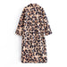 Color-Fall Sexy V neck Leopard Print Long Sleeve Women Clothing Windbreak-Fancey Boutique