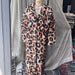 Color-Fall Sexy V neck Leopard Print Long Sleeve Women Clothing Windbreak-Fancey Boutique