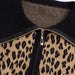 Color-Women Clothing Leopard Jacquard Large Collared Zipper Knitted Cardigan Coat-Fancey Boutique