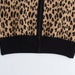 Color-Women Clothing Leopard Jacquard Large Collared Zipper Knitted Cardigan Coat-Fancey Boutique