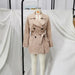 Color-Autumn Women Clothing Street Suede Texture Trench Coat-Fancey Boutique