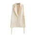 Color-Autumn Solid Color Tied Decorative Split Single Button Vest Blazer Vest-Fancey Boutique