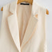 Color-Autumn Solid Color Tied Decorative Split Single Button Vest Blazer Vest-Fancey Boutique