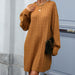 Color-Women Clothing Autumn Winter Retro Twist Woolen Dresses-Fancey Boutique